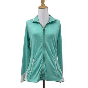 Sunice Jacket Women M Medium Spearmint Performance Full Zip Wicking Pocket *READ